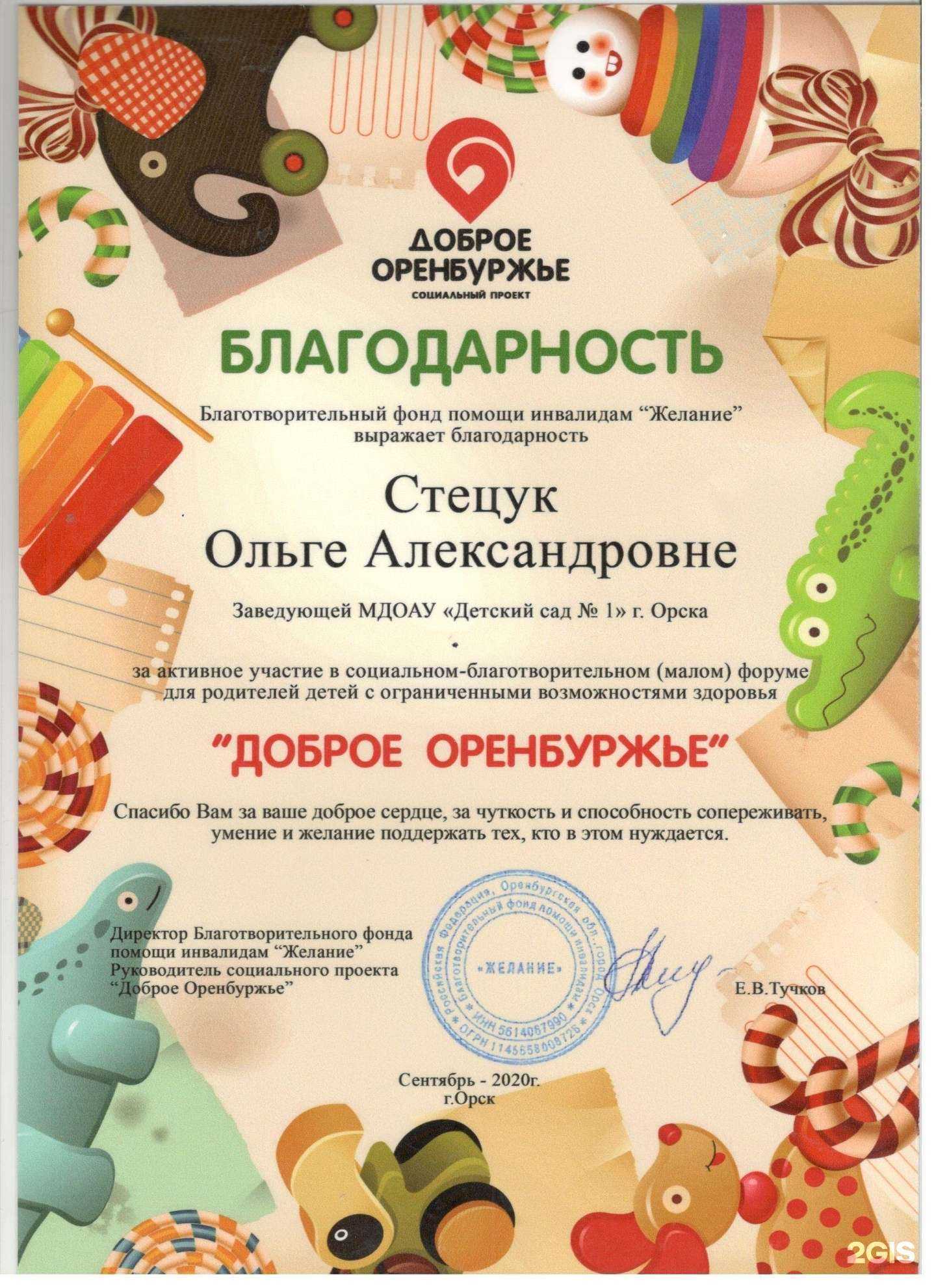 Отзывы на компанию Детский сад №1 в г. Орск c фото