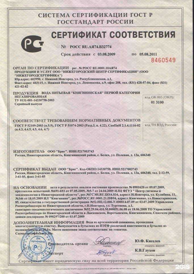 Отзывы на компанию Княгининская вода в г. Нижний Новгород c фото