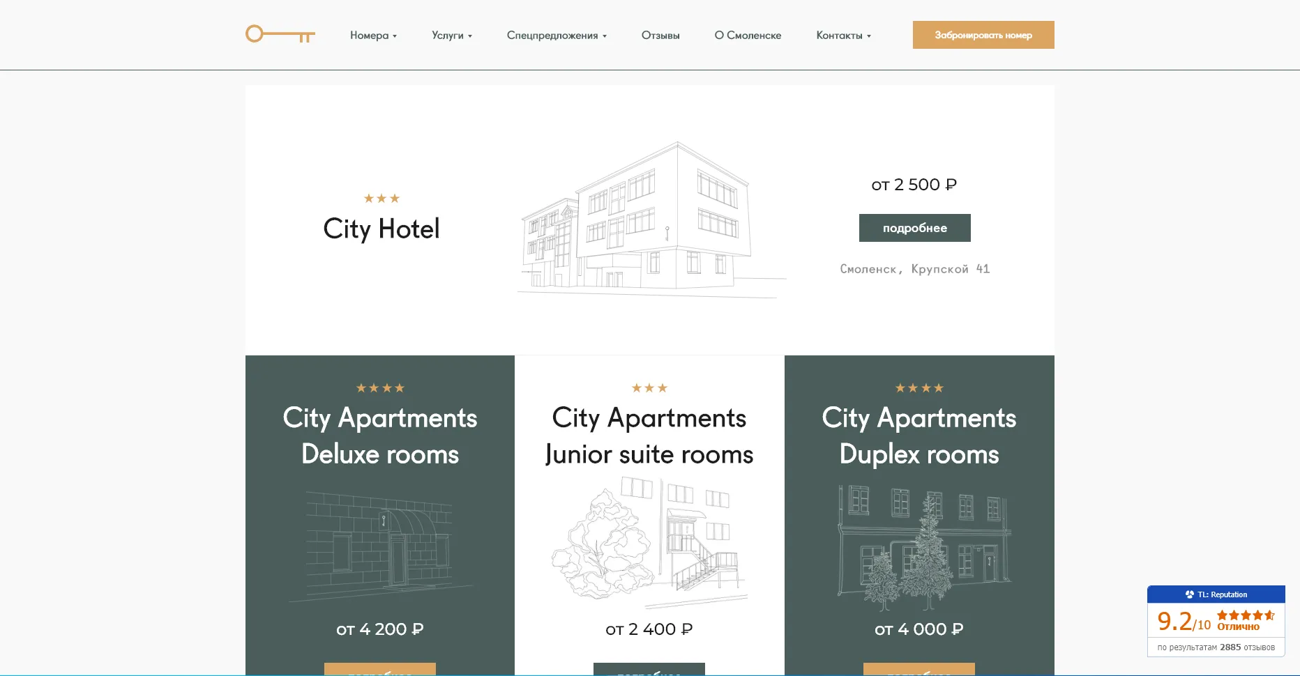 Отзывы на компанию Сити Отель в г. Смоленск c фото