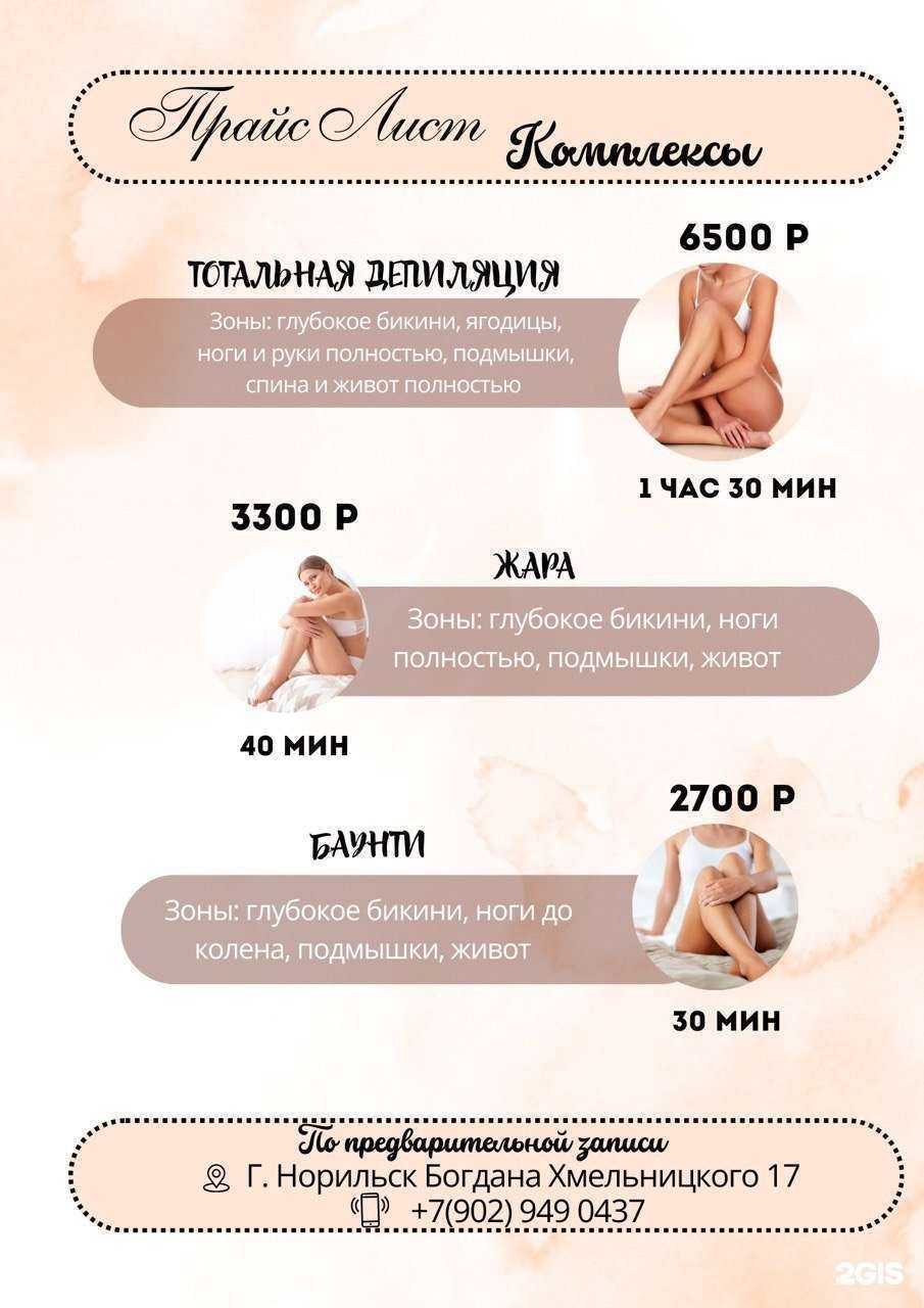Отзывы на компанию Студия депиляции и массажа в Норильске c фото