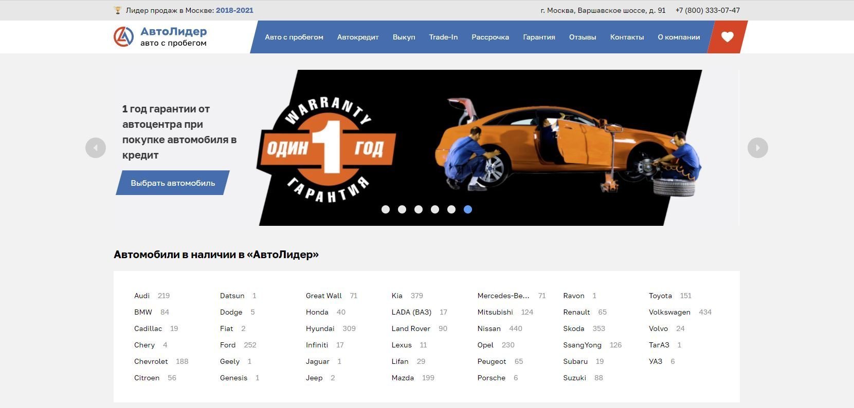 Отзывы на компанию Автосалон АвтоЛидер в г. Москва c фото