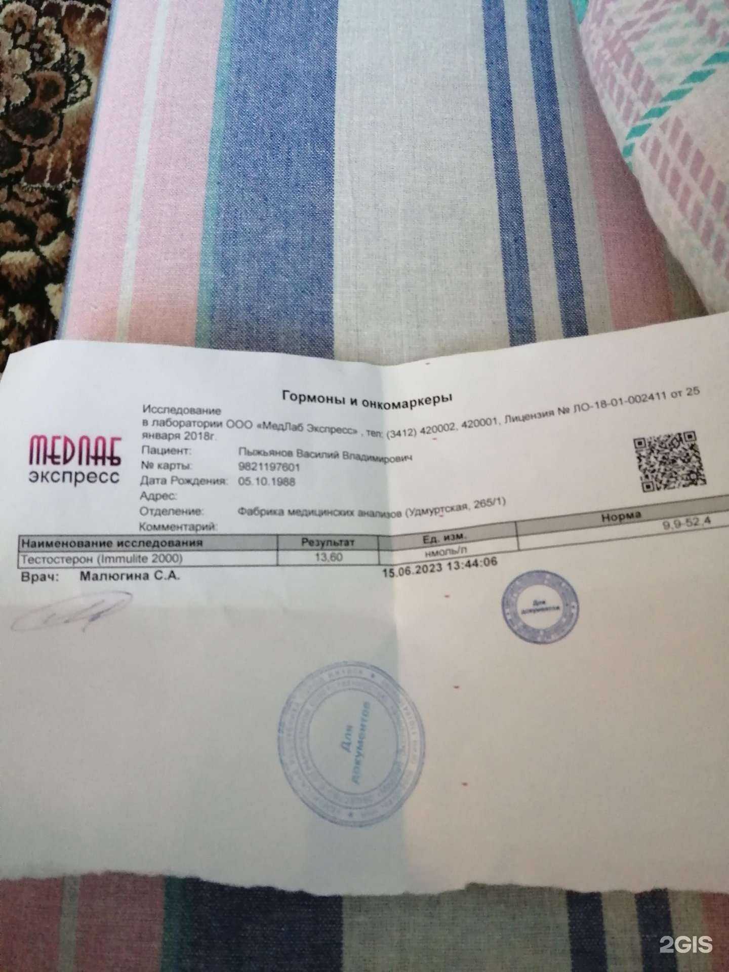 Отзывы на компанию МедЛаб Экспресс в г. Ижевск c фото