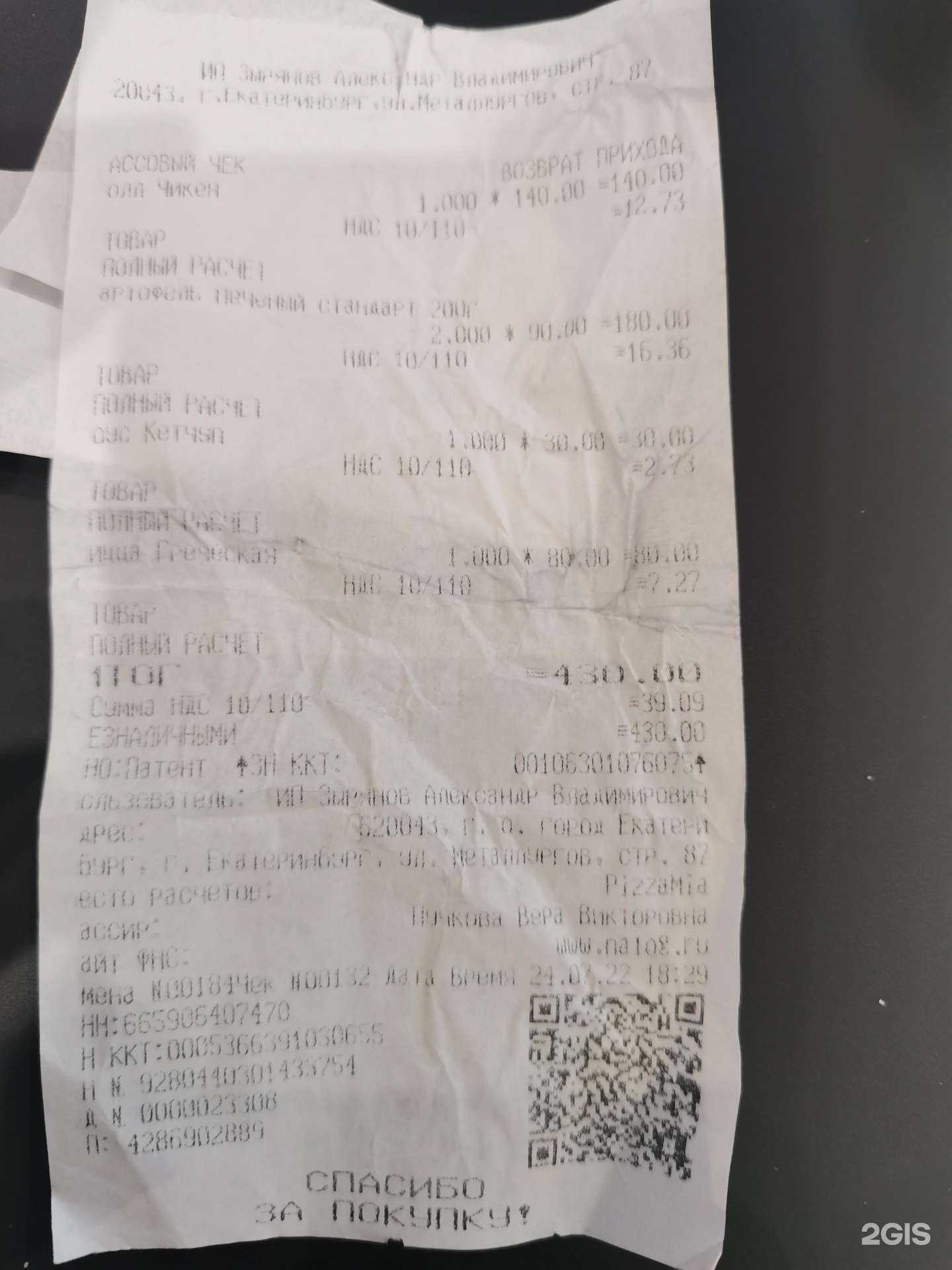 Отзывы на компанию Pizza mia в Екатеринбурге c фото