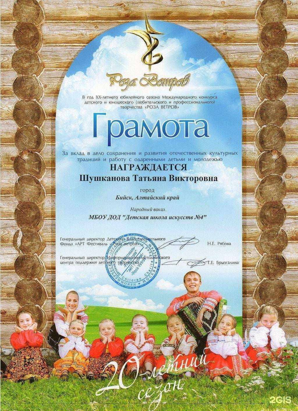 Отзывы на компанию Детская школа искусств №4 в г. Бийск c фото