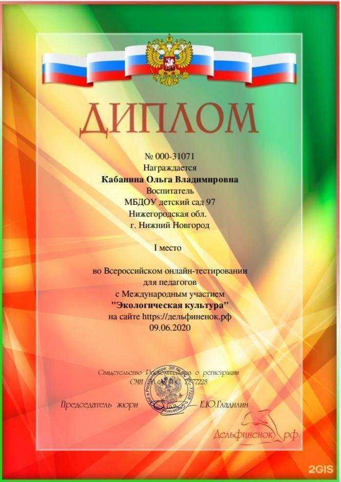 Отзывы на компанию Детский сад №97 в Нижнем Новгороде c фото