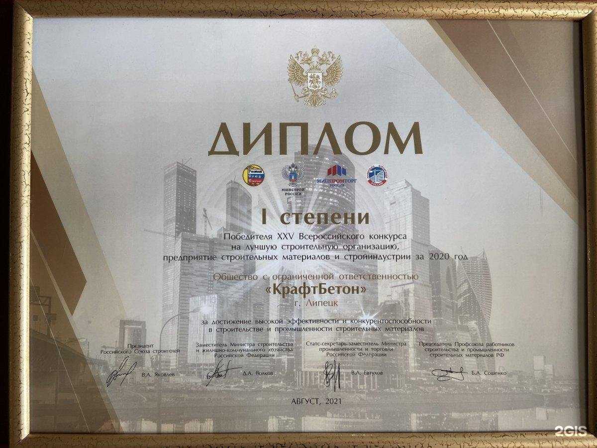 Отзывы на компанию КрафтБетон  в Липецке c фото